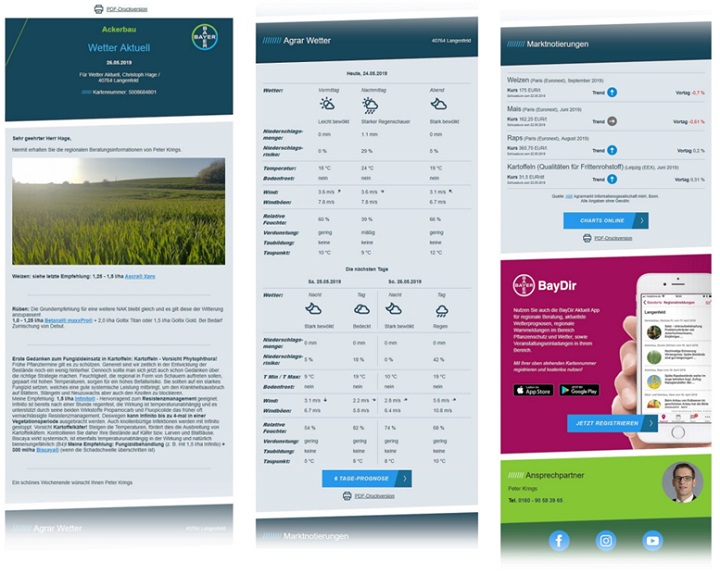 Hochpersonalisierte Wetter-E-Mailings von Bayer CropScience